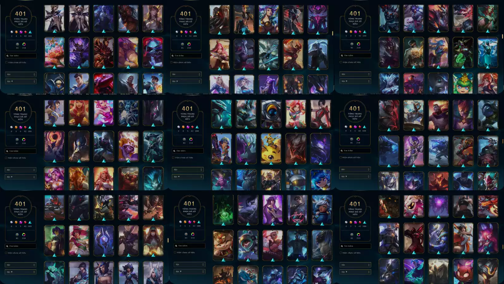 Ảnh ACC 5VS5 DƯ 9 HUY CHƯƠNG ĐỔI PET TÍM TÍ NỊ  FULL SKIN JAYCE 1TR3 THÔNG THẠO JAYCE  SKIN : 401 FULL TƯỚNG , LV : 607, ĐA SẮC : 222,DƯ 113K THL,  RANK VÀNG 1 DD LB LH, CÒN ĐỔI TÊN